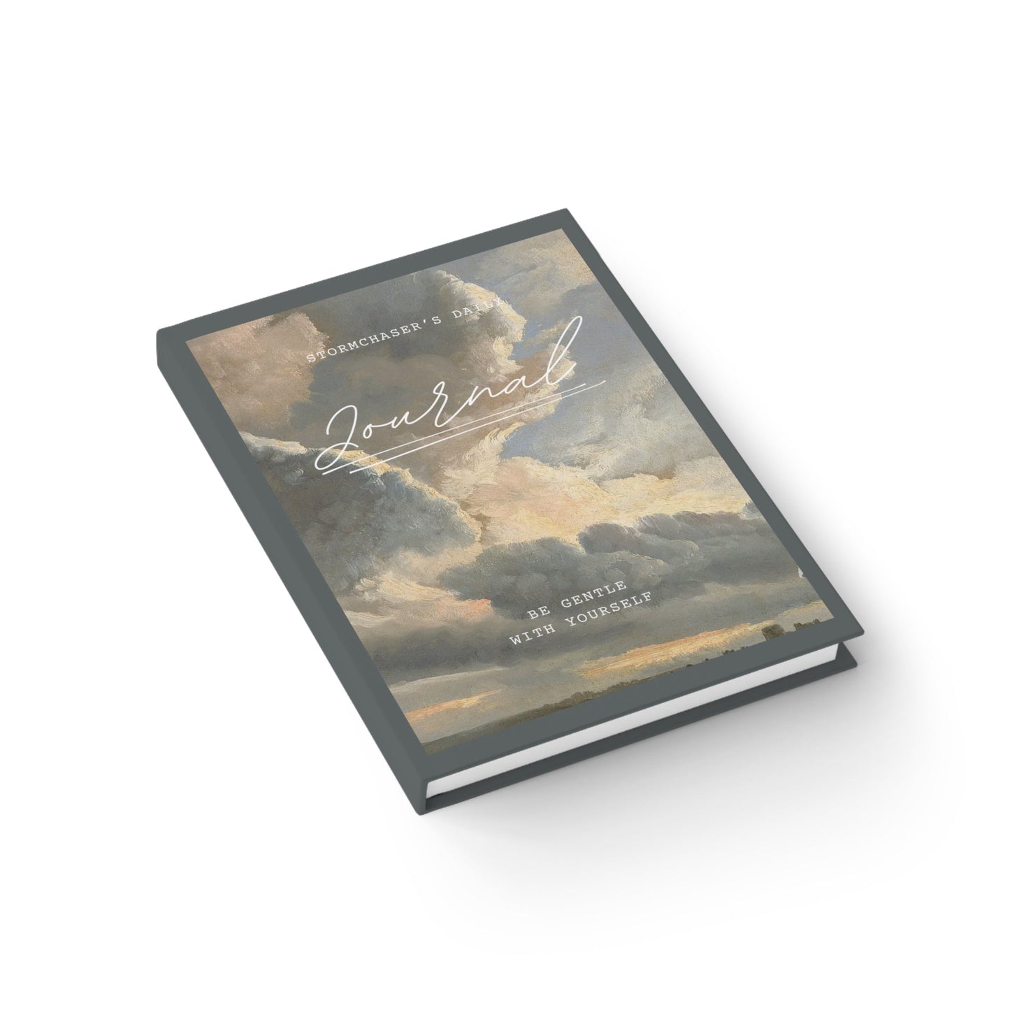 Storm Chaser's Daily Journal with cloud cover design, ideal for weather enthusiasts and journaling.