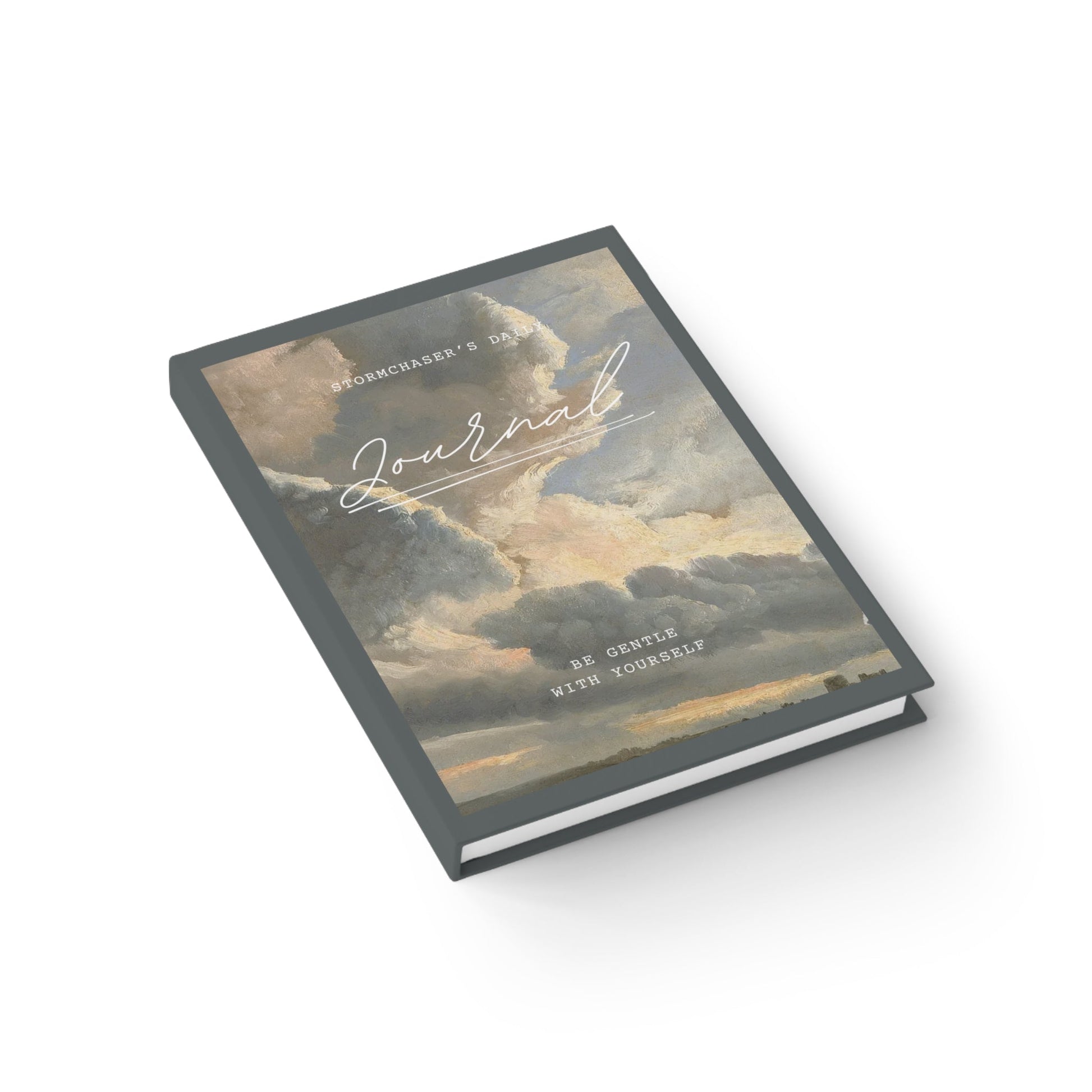 Storm Chaser's Daily Journal with cloud cover design, ideal for weather enthusiasts and journaling.