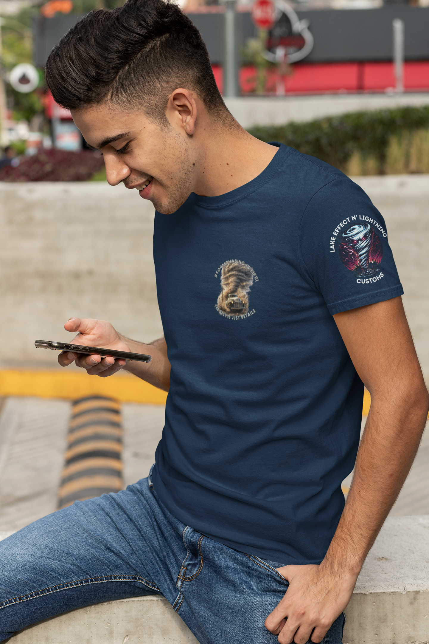 Storm chasing T-Shirt, "Storm Chasing Is Life! The Rest Is Just Details Stormchasing T-Shirt